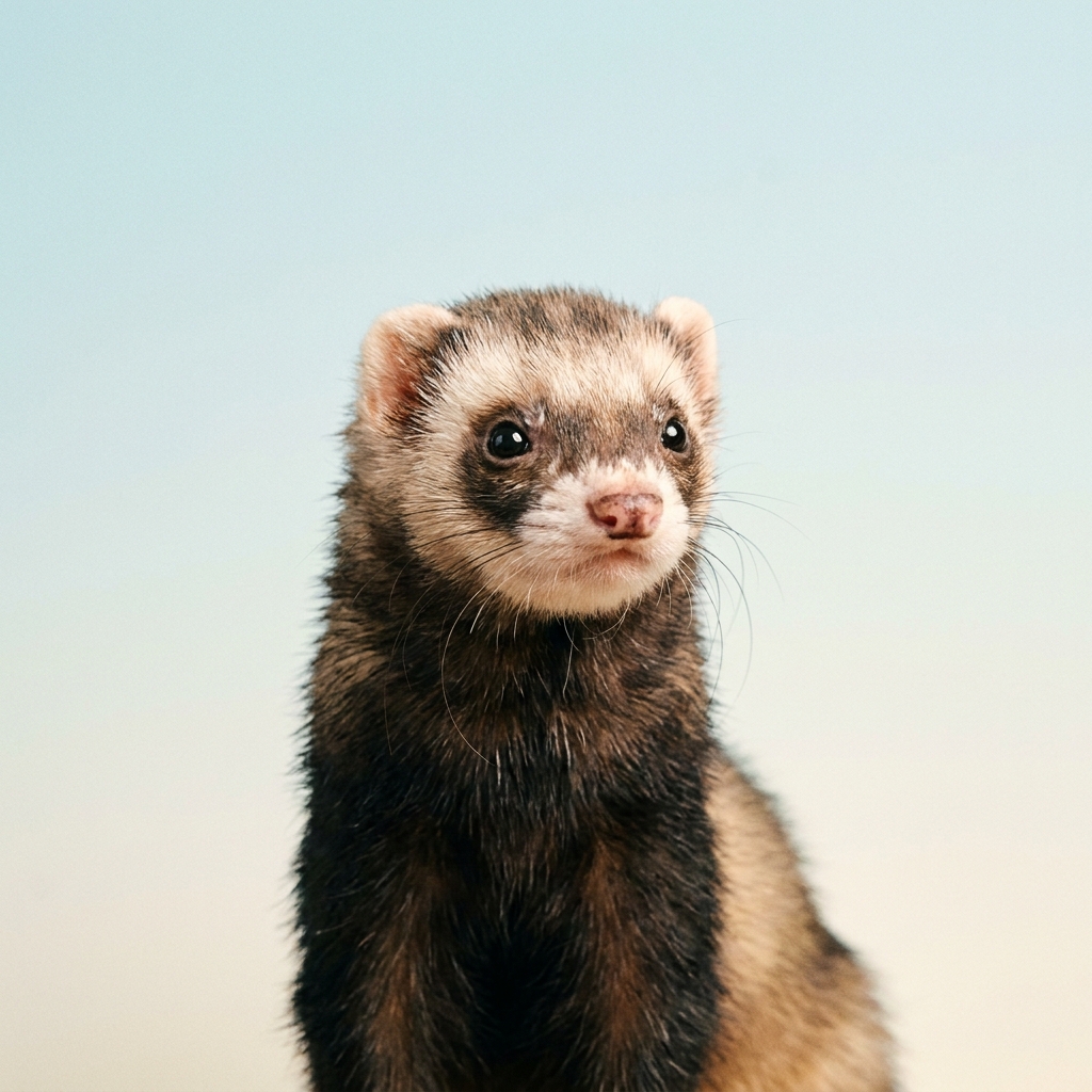A curious ferret at the veterinarian